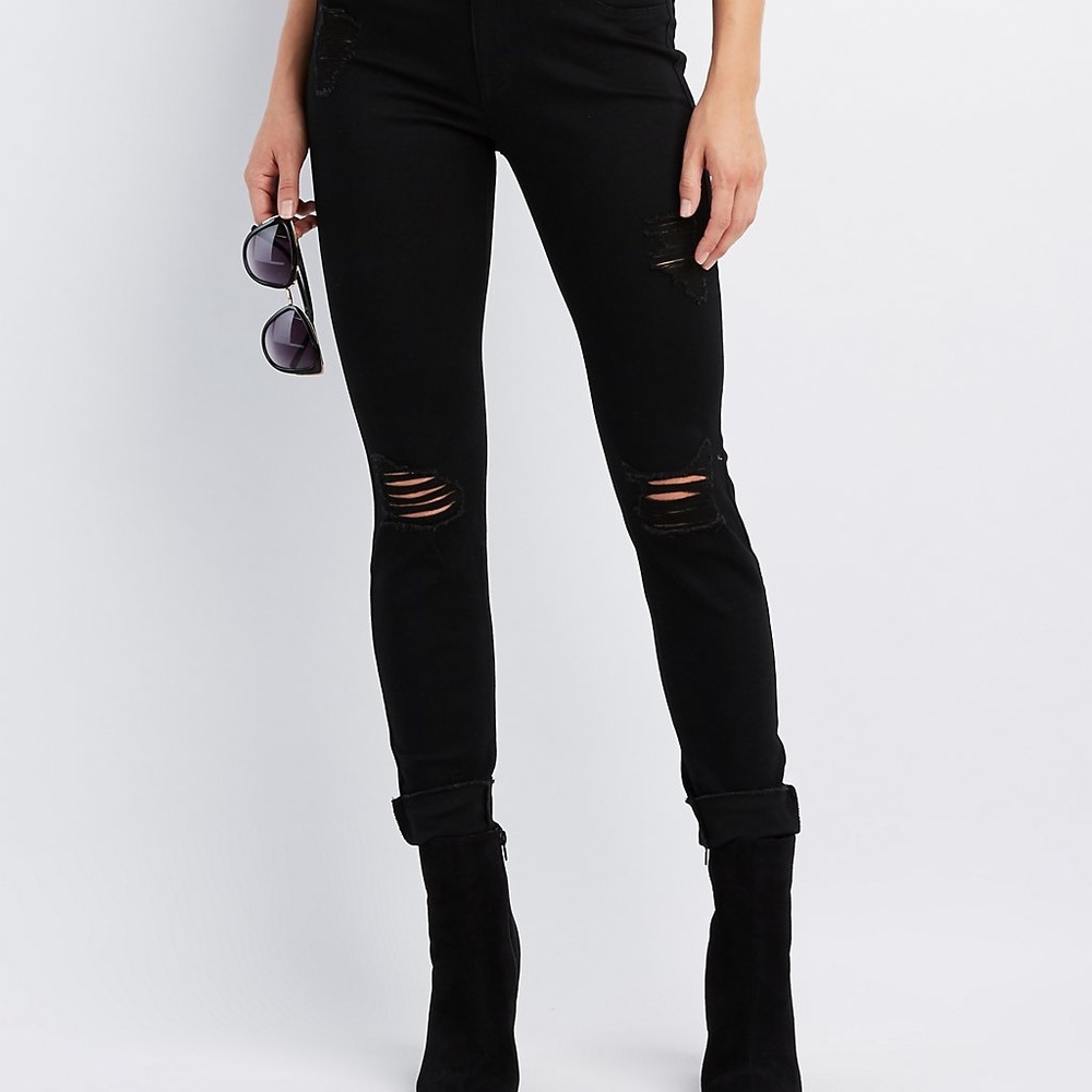 Refuge Skin Tight Legging Destroyed Jeans Sz 6 NWT